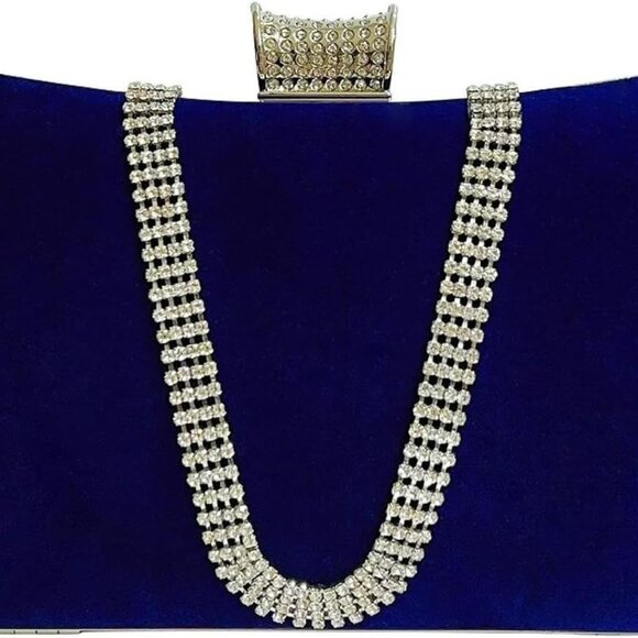 Compact Glittering Clutch with Buckle Closure for Night Out & Special Occasions - Picture 1 of 9